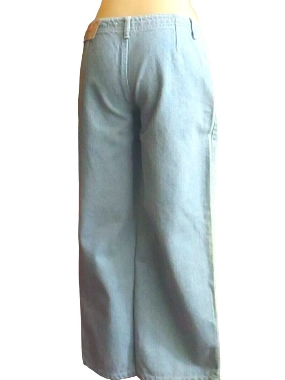 Women's Denim Jeans sz 14 29x27 True Vintage Light Wash Wide Leg 100% Cotton